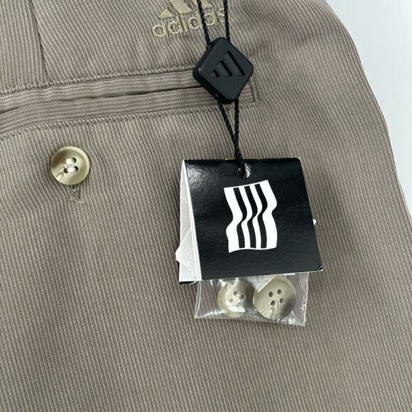 Adidas Microfiber Shorts High Waist Pleated Cocoa Womens Size 12 Cocoa NWT - Picture 6 of 6